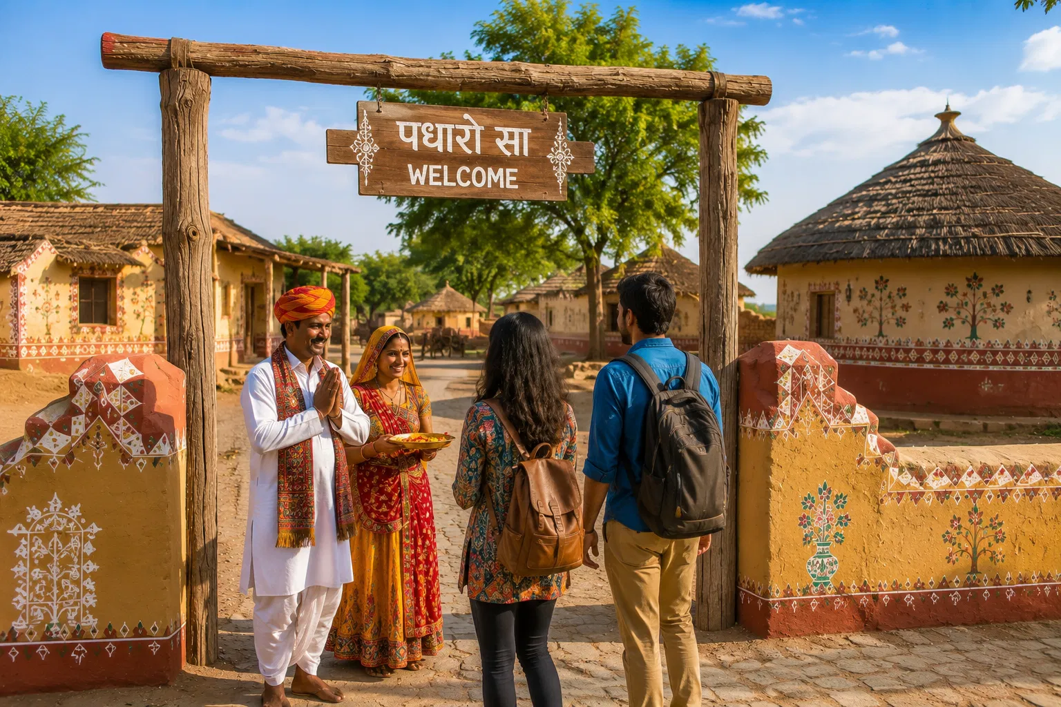 Traditional village life in rural Rajasthan