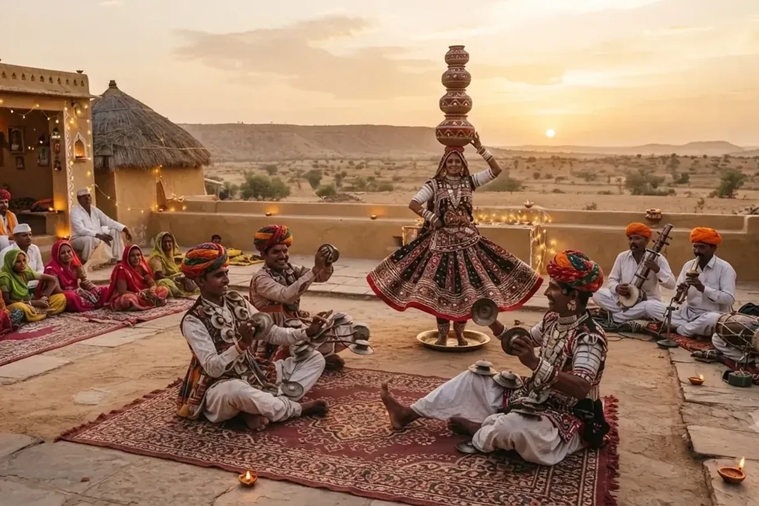 Traditional folk performance in Jaisalmer, Rajasthan