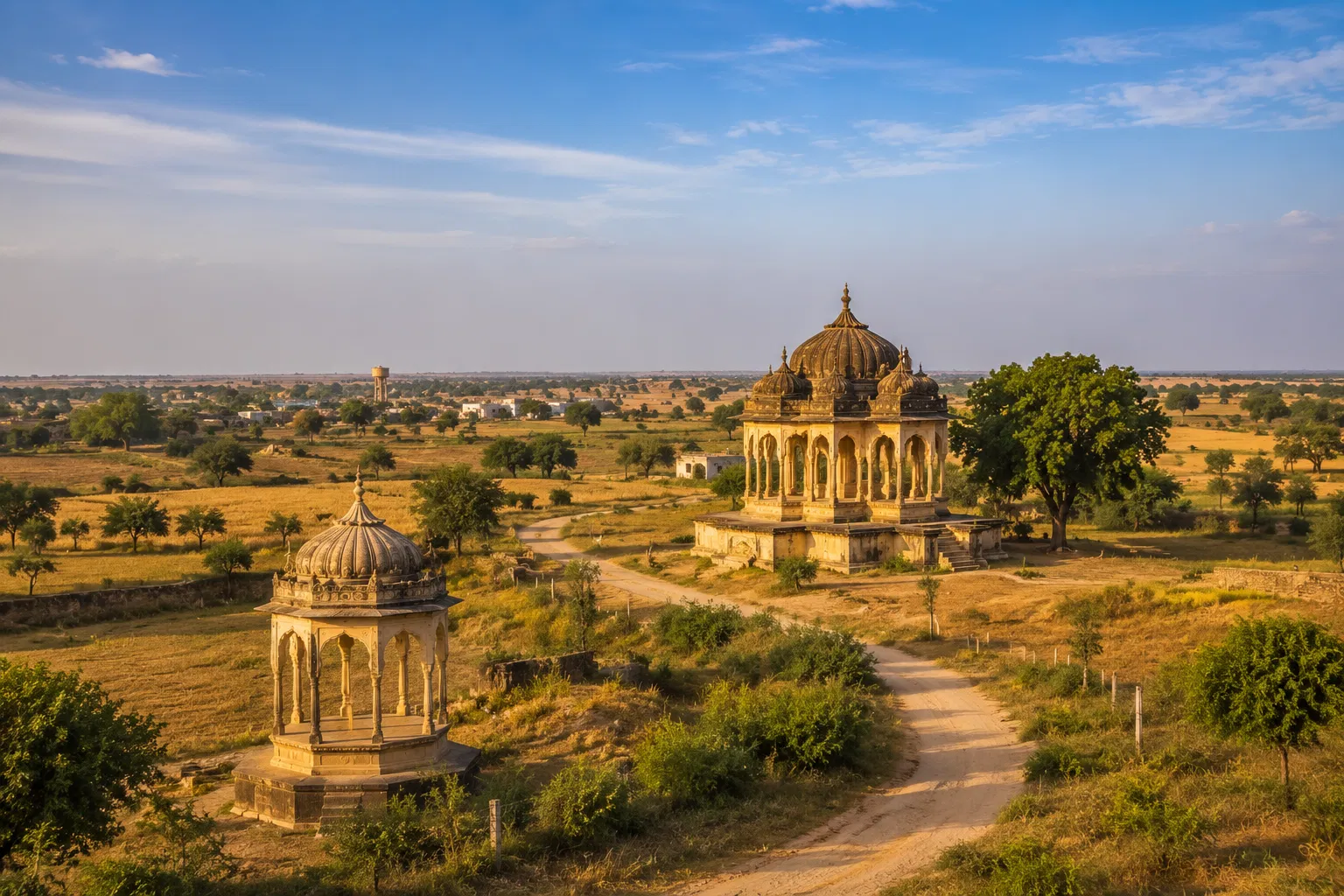 Rural landscape and heritage architecture in Shekhawati Rajasthan