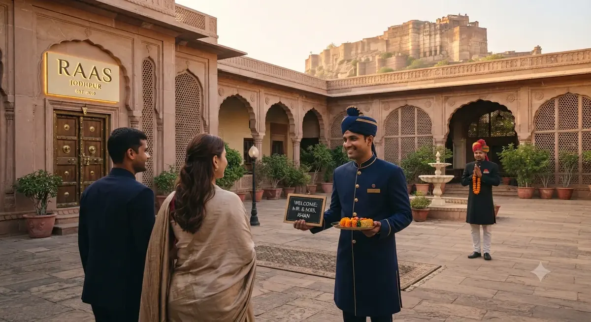 A refined check-in experience at a luxury heritage property.
