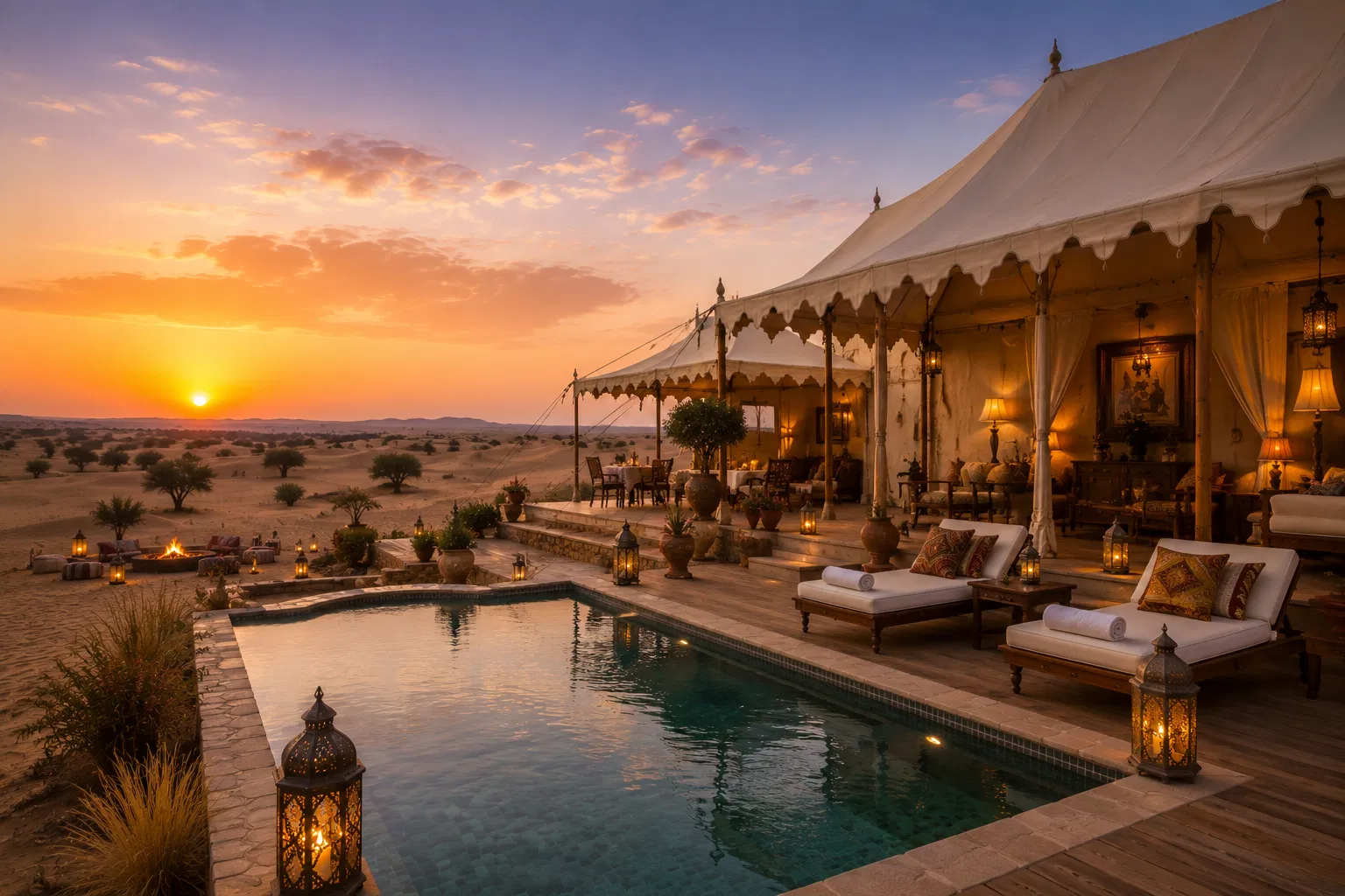 Luxury desert retreat with private pool in Rajasthan
