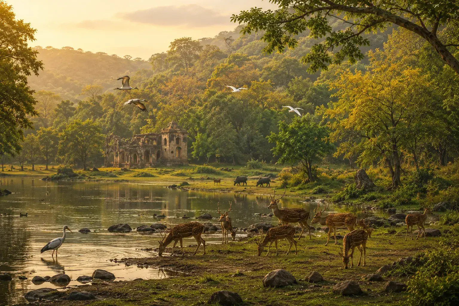 Ranthambore nature and wildlife landscape for a family holiday