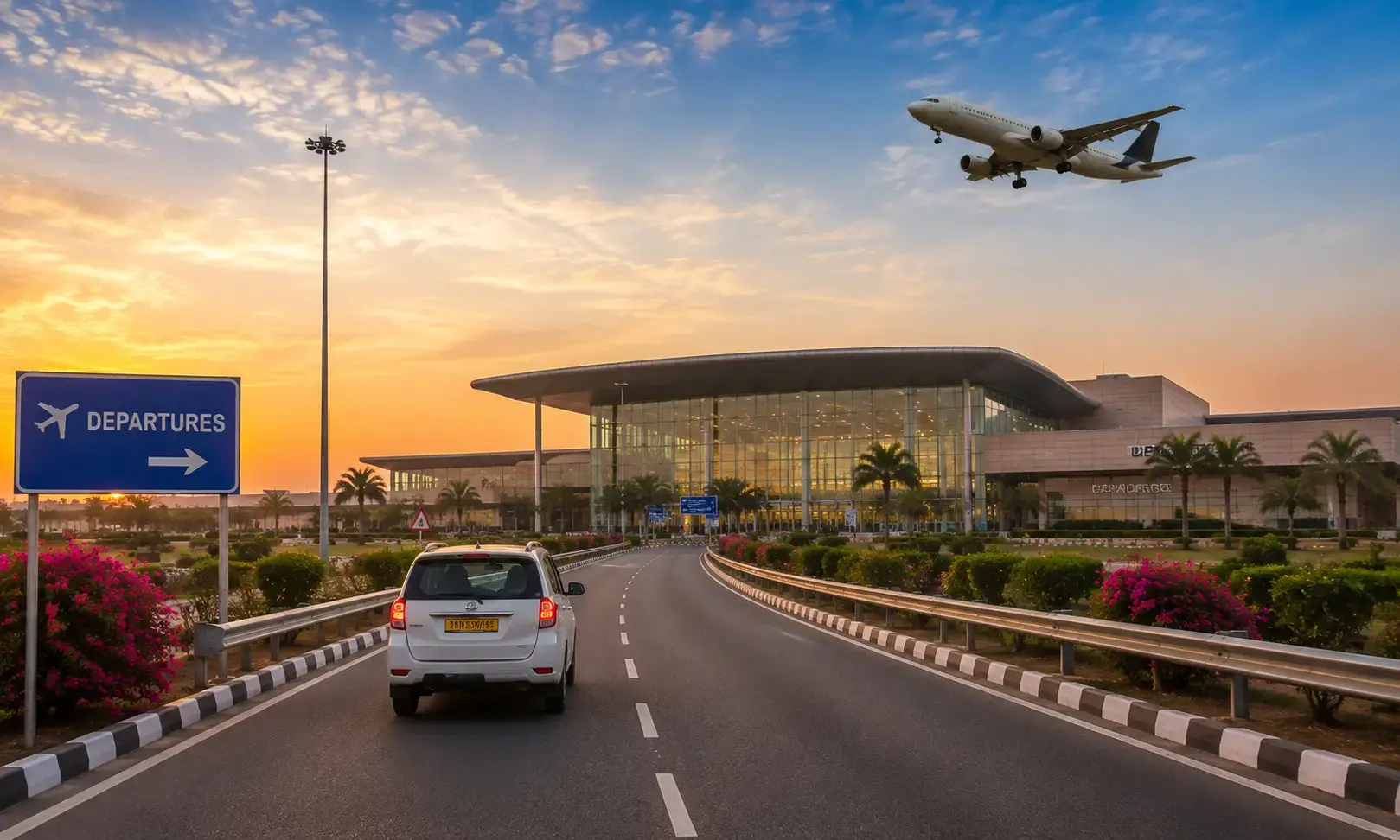 Private car arriving at Jodhpur Airport for departure — Rajasthan Heritage & Culture Tour