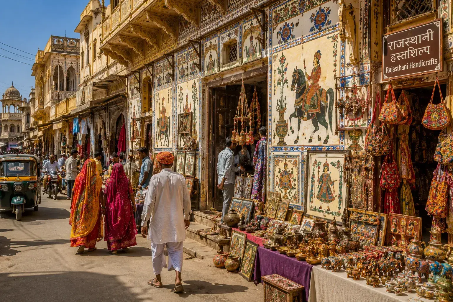 Local culture handicrafts and traditional market in Shekhawati Rajasthan