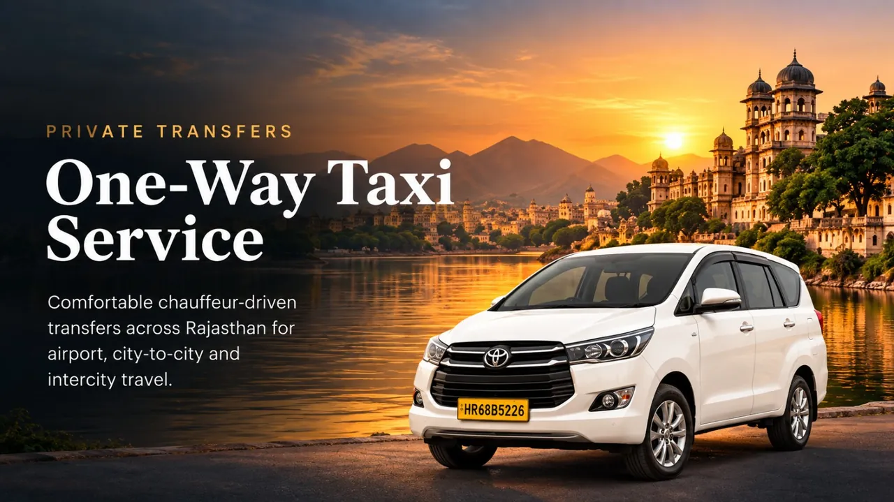 One-Way Taxi Service in Rajasthan with chauffeur-driven Toyota Innova Crysta