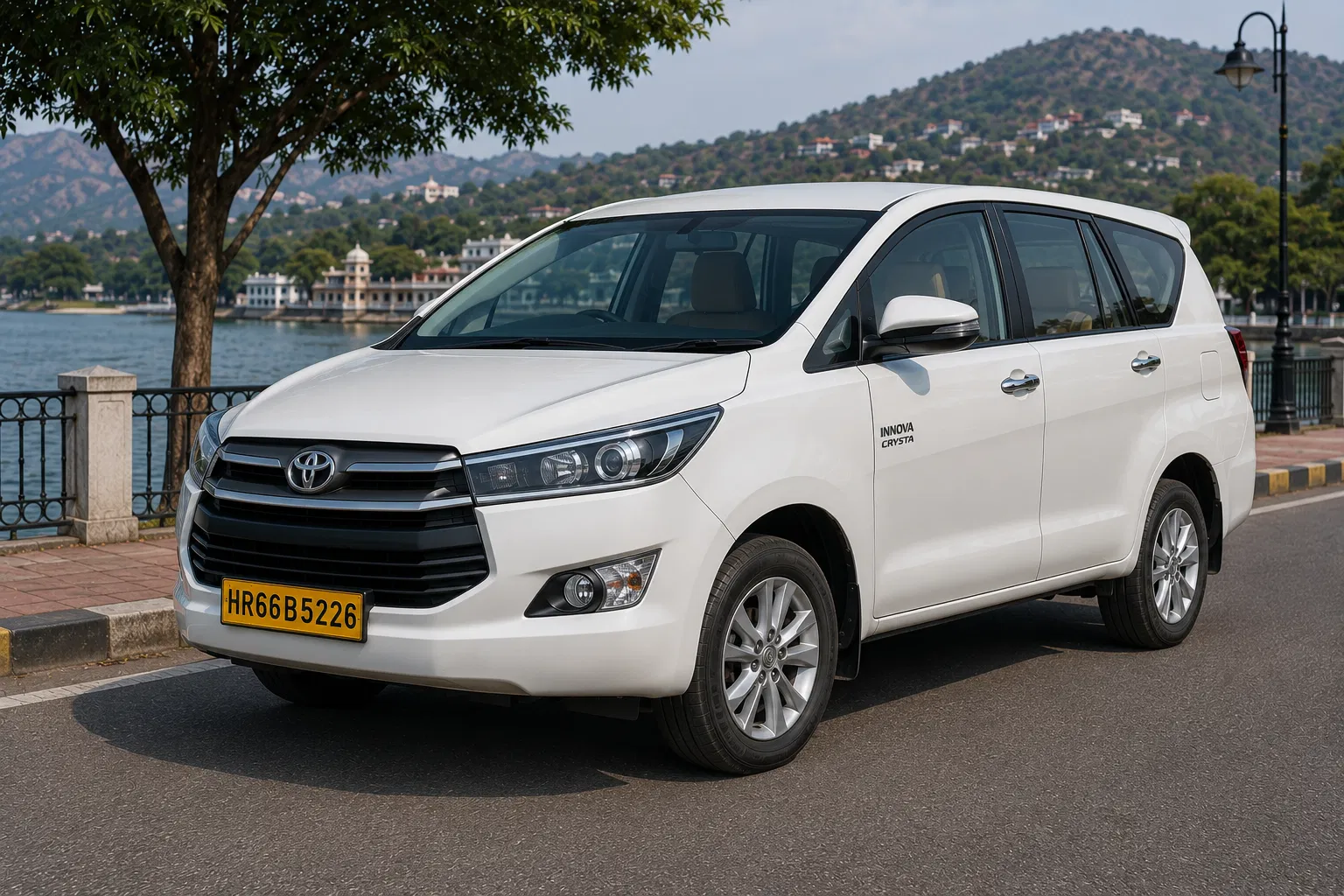 Toyota Innova Crysta rental with driver in Rajasthan